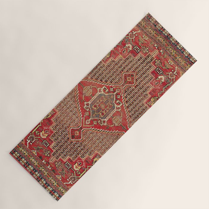 Khamseh  Antique Fars Persian Rug Print Yoga Mat Gallery Image 1