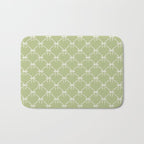 Bows & Ribbons Pattern XXIV Pastel Green Bath Mat Gallery Image 1