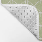 Bows & Ribbons Pattern XXIV Pastel Green Bath Mat Gallery Image 2