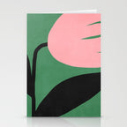 Abstract Flora - green & pink Stationery Card Gallery Image 2