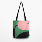 Abstract Flora - green & pink Tote Bag Gallery Image 2