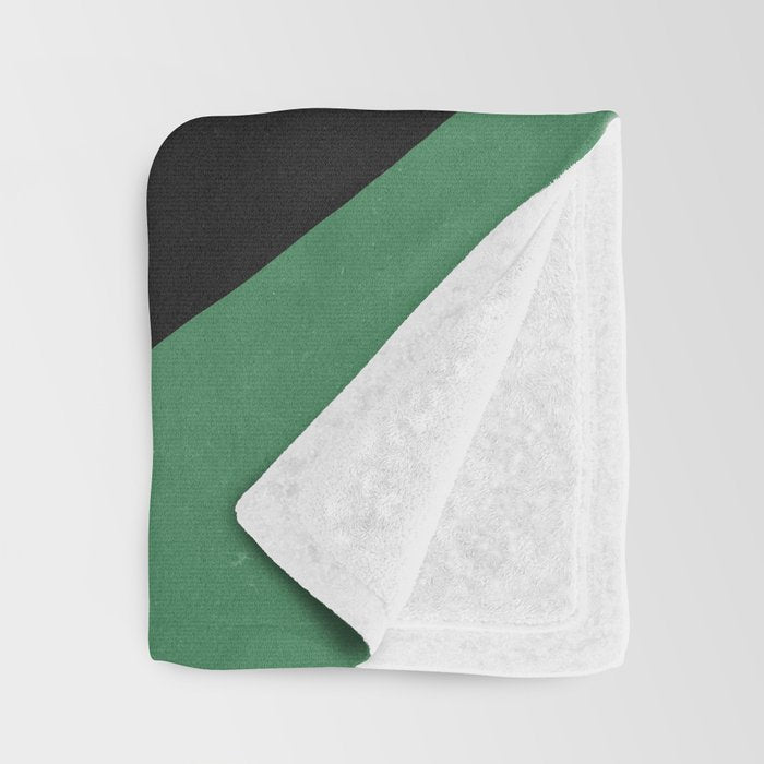 Abstract Flora - green & pink Throw Blanket Gallery Image 3