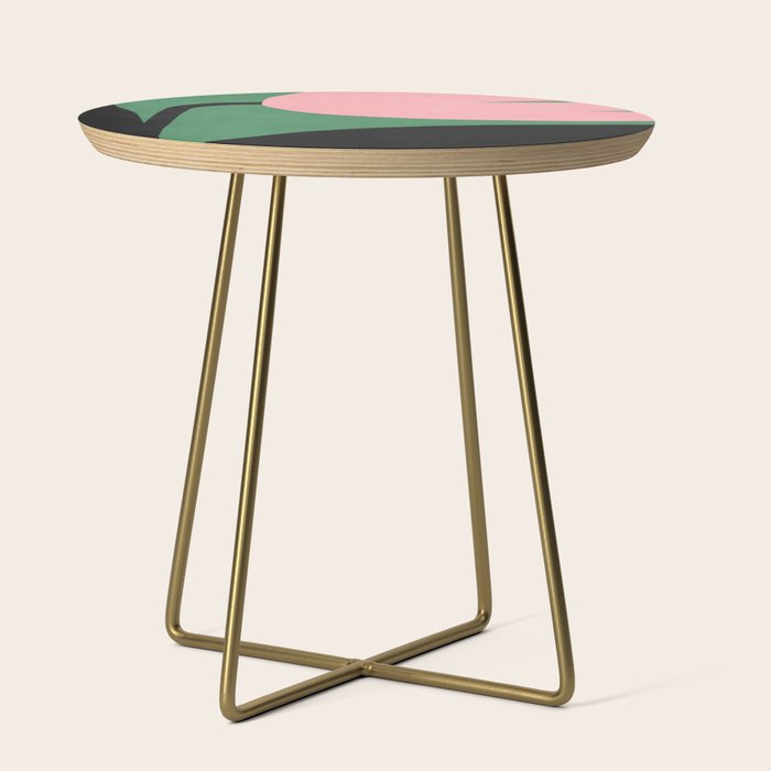 Abstract Flora - green & pink Side Table Gallery Image 1