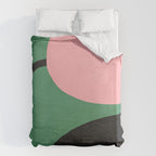 Abstract Flora - green & pink Duvet Cover Gallery Image 6