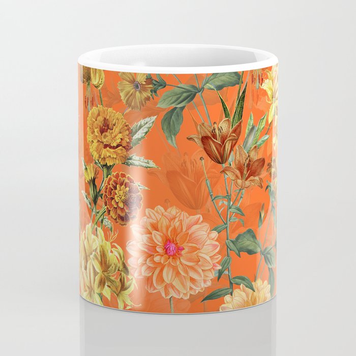 Vintage & Shabby Chic - Warm Sunny Yellow Flower Garden Coffee Mug Gallery Image 4