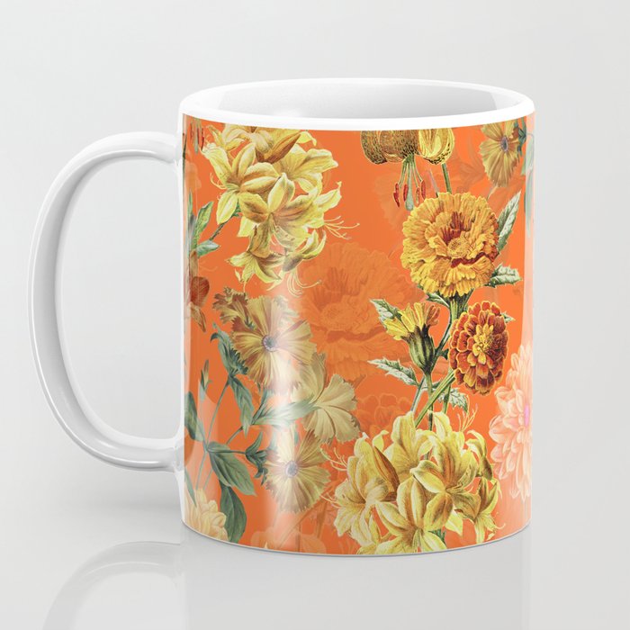 Vintage & Shabby Chic - Warm Sunny Yellow Flower Garden Coffee Mug Gallery Image 3