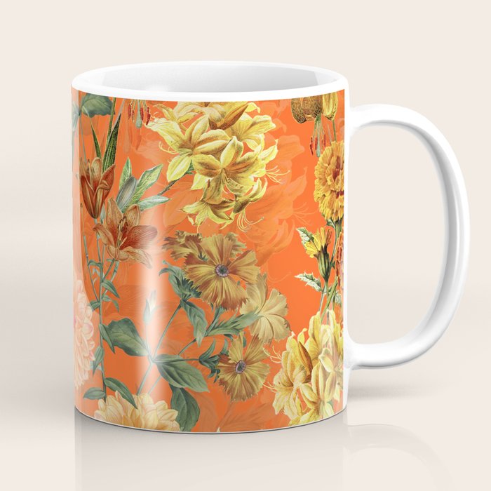 Vintage & Shabby Chic - Warm Sunny Yellow Flower Garden Coffee Mug Gallery Image 1