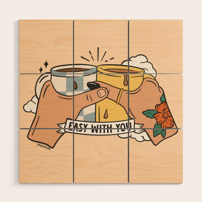 EASY WITH YOU (LIGHT) Wood Wall Art