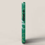 Green christmas reindeer animal pattern iPhone Case Gallery Image 2