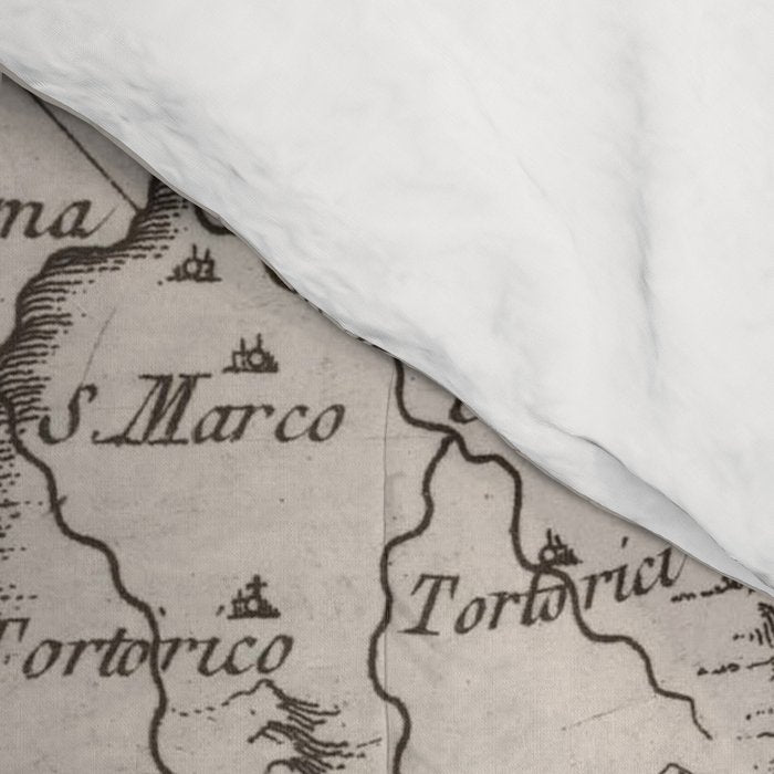 Vintage Map of Sicily Italy (1764) Comforter Gallery Image 4