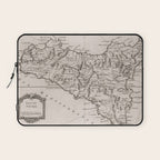 Vintage Map of Sicily Italy (1764) Laptop Sleeve Gallery Image 1