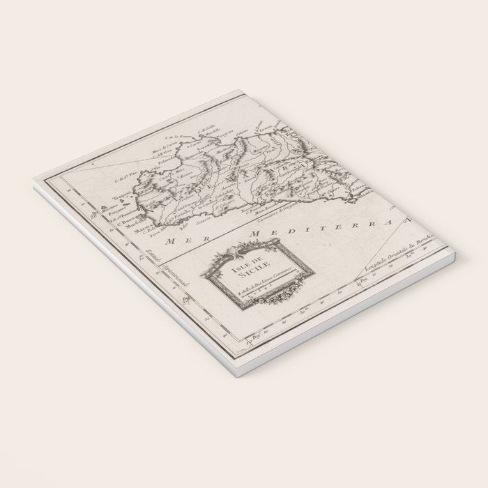 Vintage Map of Sicily Italy (1764) Notebook Gallery Image 3