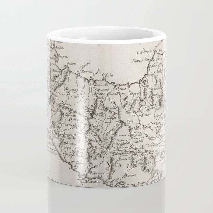 Vintage Map of Sicily Italy (1764) Coffee Mug Gallery Image 4