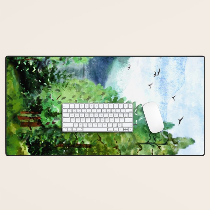 Mountain Forest Desk Mat Gallery Image 1