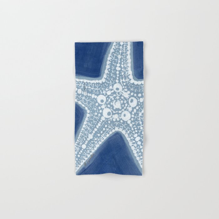 Starfish Blue and White Bath Towel Gallery Image 1