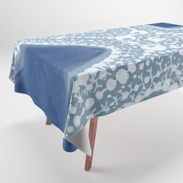 Starfish Blue and White Tablecloth Gallery Image 1