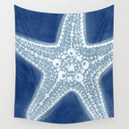 Starfish Blue and White Wall Tapestry Gallery Image 4