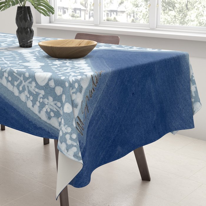 Starfish Blue and White Tablecloth Gallery Image 3