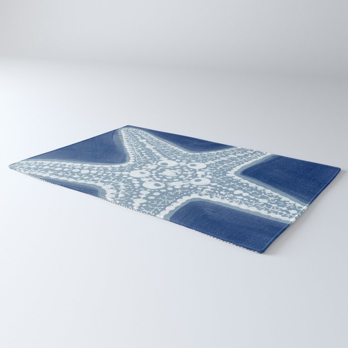 Starfish Blue and White Rug Gallery Image 3