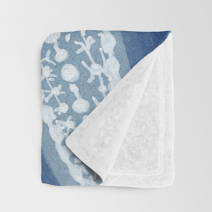 Starfish Blue and White Throw Blanket Gallery Image 3