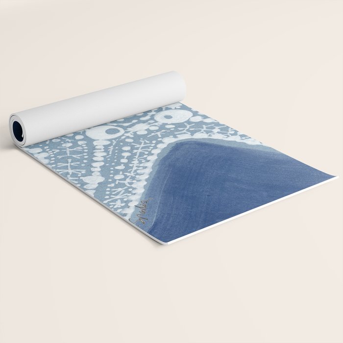 Starfish Blue and White Yoga Mat Gallery Image 2