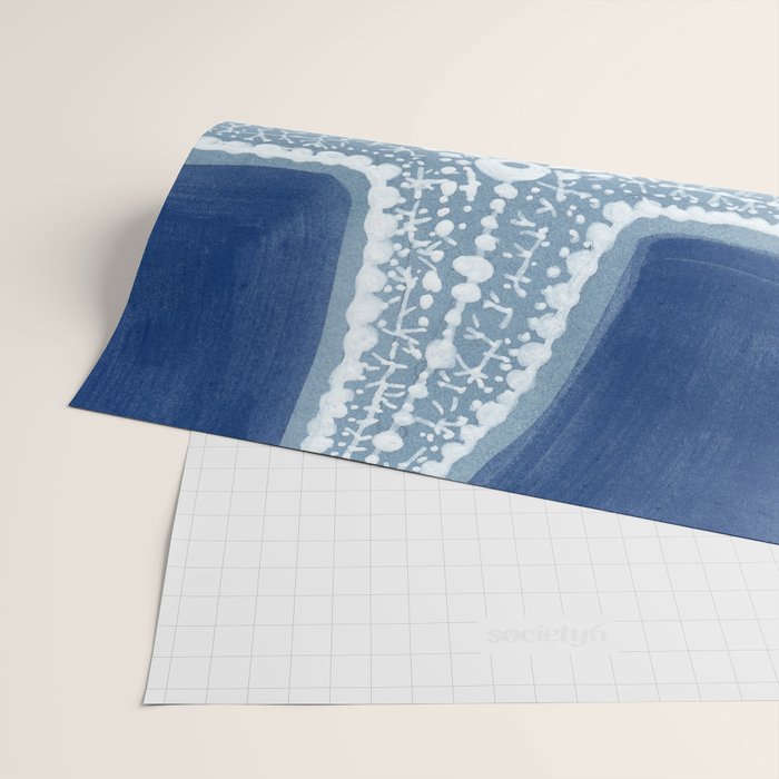 Starfish Blue and White Wrapping Paper Gallery Image 2