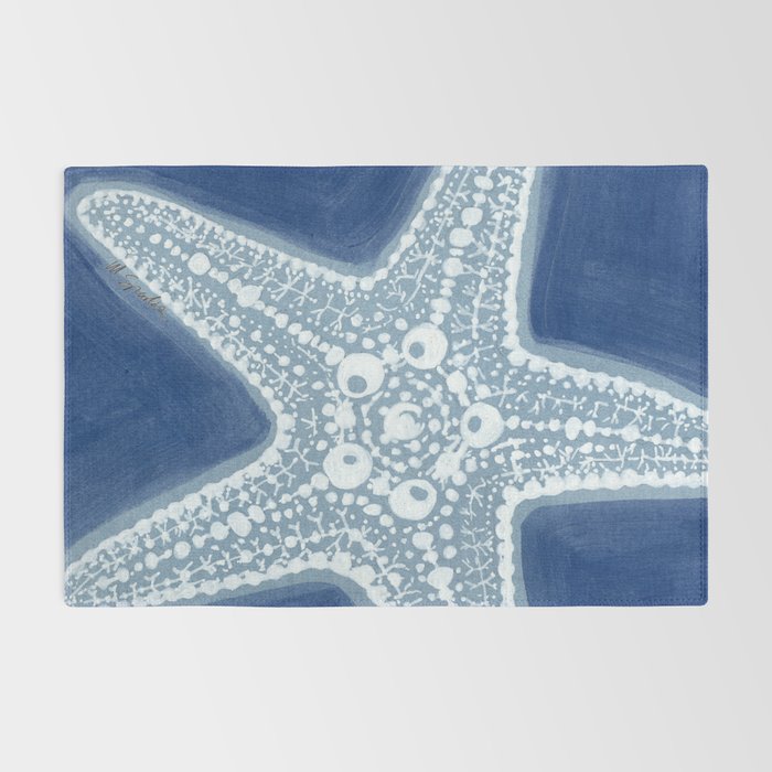 Starfish Blue and White Rug Gallery Image 2