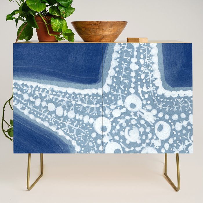 Starfish Blue and White Credenza Gallery Image 1