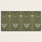 Celestial Forest Damask - fern green Desk Mat Gallery Image 3