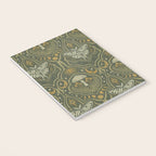 Celestial Forest Damask - fern green Notebook Gallery Image 3