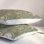 Celestial Forest Damask - fern green Pillow Sham Gallery Image 3