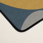 Modern Abstract Codium Pattern Mustard Navy Blue Gray Desk Mat Gallery Image 4