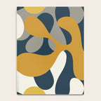 Modern Abstract Codium Pattern Mustard Navy Blue Gray Notebook Gallery Image 4