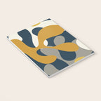 Modern Abstract Codium Pattern Mustard Navy Blue Gray Notebook Gallery Image 3
