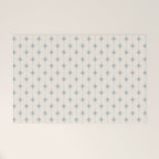 Midcentury Stars and Dots Light Blue Gray and Cream Pattern Welcome Mat Gallery Image 1