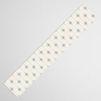 Midcentury Stars and Dots Light Blue Gray and Cream Pattern Table Runner Gallery Image 3