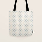 Midcentury Stars and Dots Light Blue Gray and Cream Pattern Tote Bag Gallery Image 1