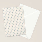 Midcentury Stars and Dots Light Blue Gray and Cream Pattern Stationery Card Gallery Image 2