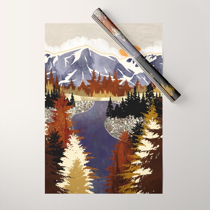 Autumn River Wrapping Paper Gallery Image 1