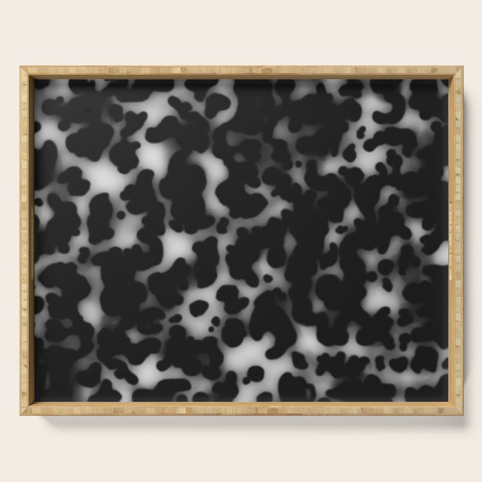 Tortoiseshell tortoise shell Balck and white  Serving Tray Gallery Image 1