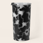 Tortoiseshell tortoise shell Balck and white  Travel Mug Gallery Image 3