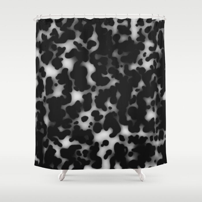 Tortoiseshell tortoise shell Balck and white  Shower Curtain Gallery Image 1