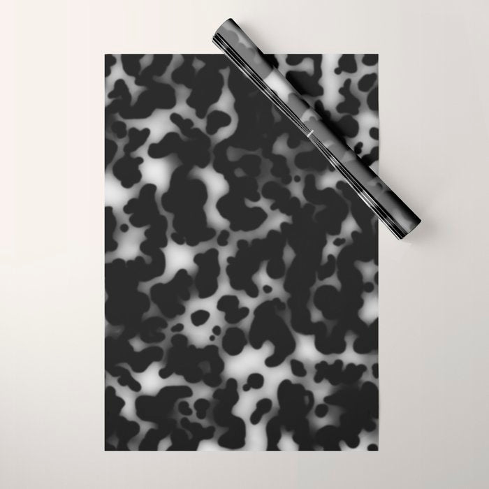 Tortoiseshell tortoise shell Balck and white  Wrapping Paper Gallery Image 1