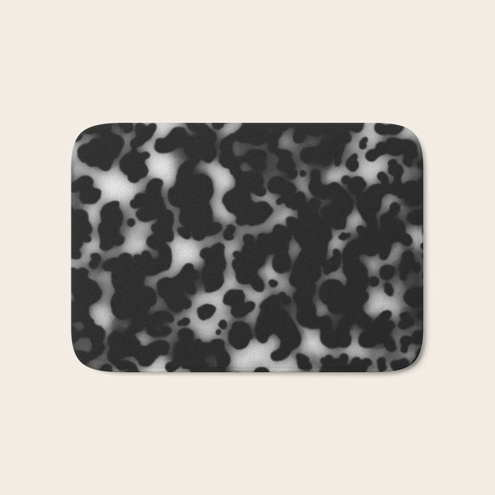 Tortoiseshell tortoise shell Balck and white  Bath Mat Gallery Image 1