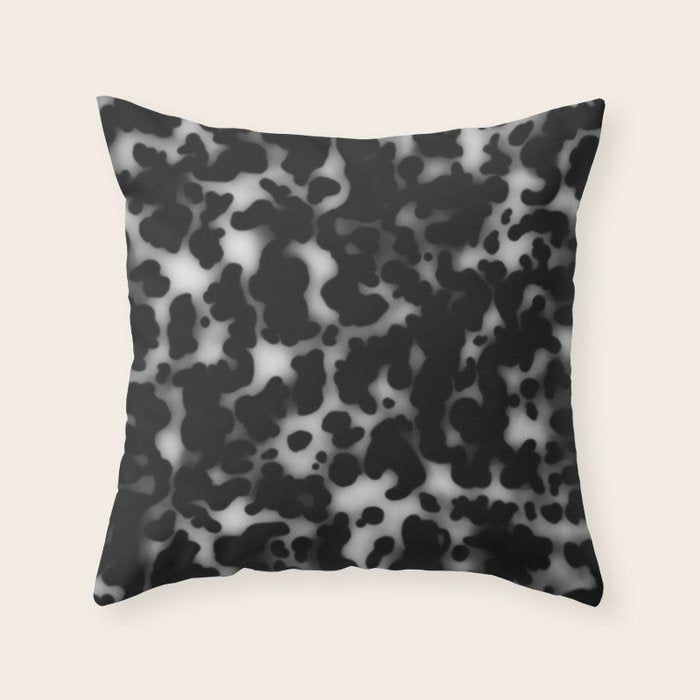 Tortoiseshell tortoise shell Balck and white  Throw Pillow Gallery Image 6