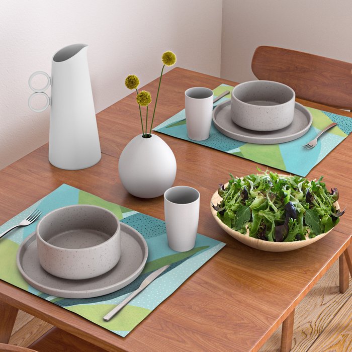 Coastal Abstract Botanical Placemat Gallery Image 2