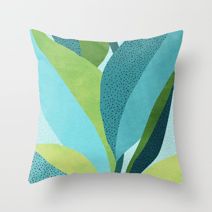 Coastal Abstract Botanical Throw Pillow Gallery Image 6