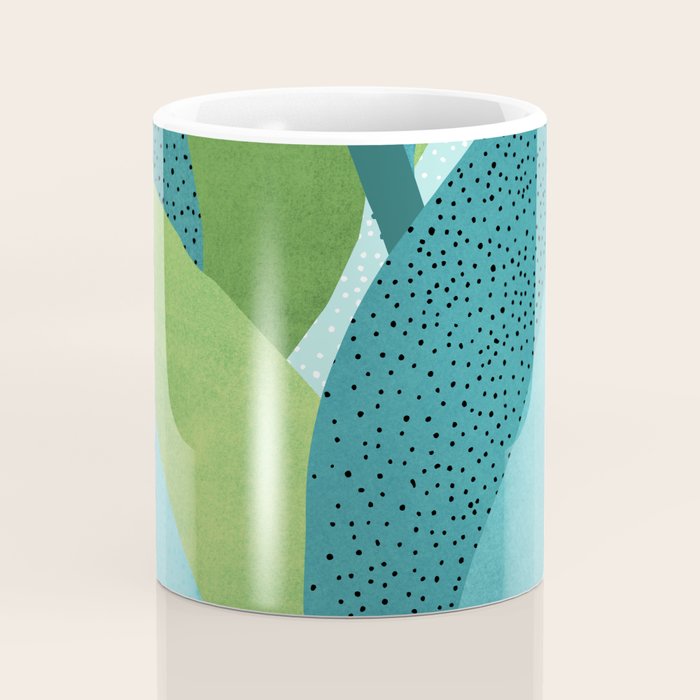Coastal Abstract Botanical Coffee Mug Gallery Image 4