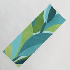 Coastal Abstract Botanical Yoga Mat Gallery Image 1