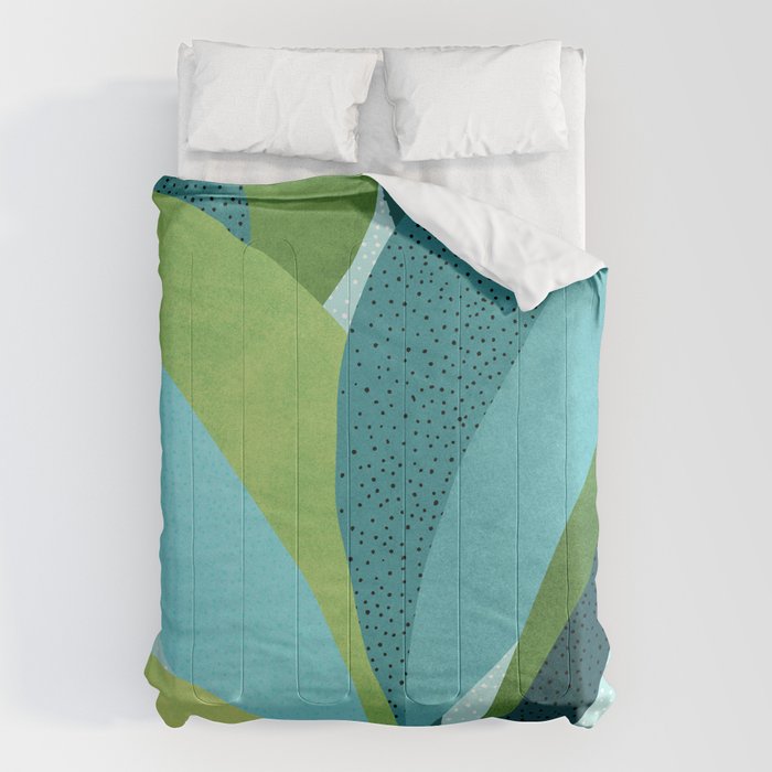 Coastal Abstract Botanical Comforter Gallery Image 1